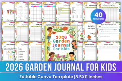 2026 Garden Journal for Kids Canva Templates Product Image 1