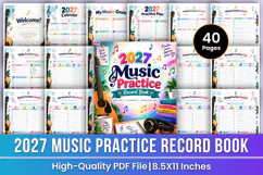 2027 Music Practice Record Book | Practice Planner, Music Product Image 1
