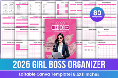 2026 Girl Boss Organizer Bundle Canva Template Product Image 1