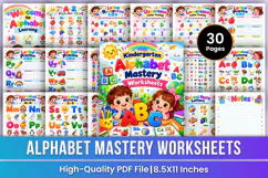 Kindergarten Alphabet Mastery Worksheets | Printable ABC Product Image 1