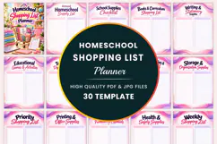 Homeschool Shopping List Planner Kdp interiors Product Image 1