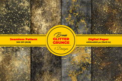 Brass Glitter Grunge Seamless Pattern and Digital paper Product Image 1
