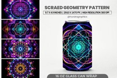 Scraed Geometry Pattern Glass Can Wrap,16 Oz Tumbler Product Image 1