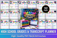 High School Grades & Transcript Planner | Course Planning Product Image 1