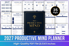2027 Productivity Planner | Printable PDF Workbook Product Image 1
