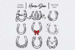 Hand Drawn Horseshoe Illustration Bundle Product Image 1