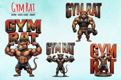 Gym Rat T shirt Design PNG Clipart Product Image 1