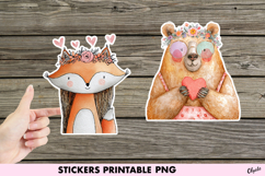 Funny Retro Animal Sticker PNG, Groovy Animal Sublimation Product Image 1