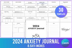 Editable 2024 Anxiety Journal For Canva Product Image 1