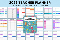 Premium 2026 Teacher Planner Canva templates Product Image 1