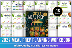2027 Meal Prep Planning Workbook | Meal Planner, Grocery Product Image 1