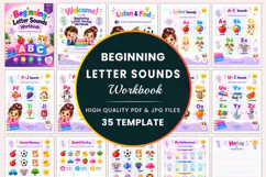 Beginning Letter Sounds Workbook Kdp interiors Product Image 1