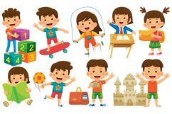 Children Vector Clip Art #01 Product Image 1