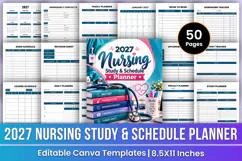 2027 Nursing Study & Schedule Planner | Nursing School Product Image 1
