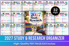 2027 Study & Research Organizer | Academic Planning Product Image 1