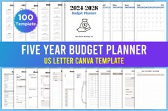 Editable Five Year Budget Planner Canva Product Image 1