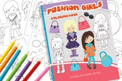 Fashion girls Coloring Book | Coloring pages | Colouring Product Image 1