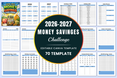 2026 - 2027 Money Savings Challenge Canva templates Product Image 1