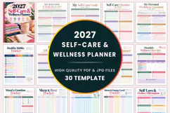 2027 Self-Care & Wellness Planner Kdp interiors Product Image 1