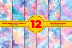 Pastel Watercolor Texture Seamless Pattern and Digital Paper Product Image 1