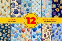 Seashell Seamless Pattern and Digital Paper Design Product Image 1