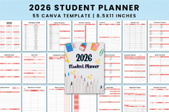 2026 Student Planner For Canva KDP Interior Product Image 1