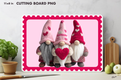 Pink Valentine Gnomes Cutting Board Sublimation Product Image 1