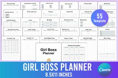 Girl Boss Planner For Canva Interior Product Image 1