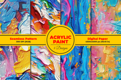 Acrylic Paint Texture Seamless Pattern and Digital Paper Product Image 1