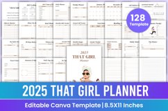 Printable 2025 That Girl Planner Canva Template Product Image 1