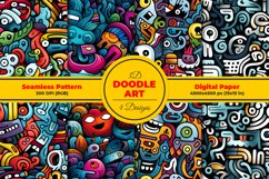 3D Doodle Art Seamless Pattern Design Product Image 1