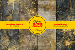 Brass Glitter Grunge Seamless Pattern and Digital paper Product Image 1