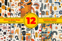 Abstract Boho Shape Seamless Pattern and Digital Paper Desig Product Image 1