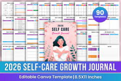 2026 Self Care Growth Journal Canva Template Product Image 1