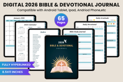 Digital 2026 Bible &amp; Devotional Journal Canva Template Product Image 1