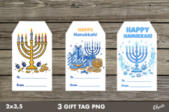 Hanukkah Gift Tag PNG. Happy Hanukkah PNG Product Image 1