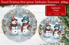 Christmas wind spinner Sublimation Christmas round decor Product Image 1