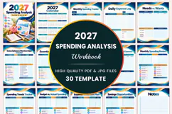 2027 Spending Analysis Workbook Kdp interiors Product Image 1