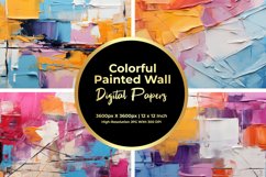Colorful Painted Wall Digital Paper Product Image 1