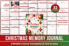 Christmas Memory Journal Canva Template Product Image 1