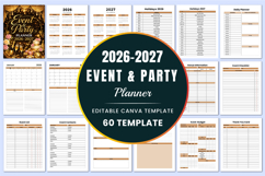 2026 -2027 Event &amp; Party Planner Canva Templates Product Image 1