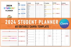 Editable 2024 Student Planner For Canva Product Image 1