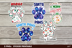 Christmas Dog Sticker Sublimation. Christmas Dog PNG Product Image 1