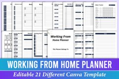 Working From Home Planner Canva Kdp Product Image 1