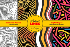 Abstract Lines Seamless Pattern and Digital Paper Design Product Image 1