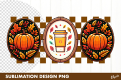 Fall Sublimation, Autumn Frame Sublimation. Tshirt PNG Product Image 1