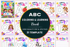 ABC Coloring & Learning Book Kdp interiors Product Image 1