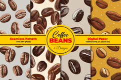 Coffee Beans Seamless Pattern and Digital paper Product Image 1