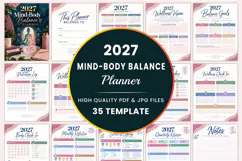 2027 Mind-Body Balance Planner Kdp interiors Product Image 1