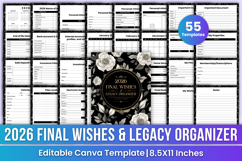 2026 Final Wishes &amp; Legacy Organizer Canva Templates Product Image 1